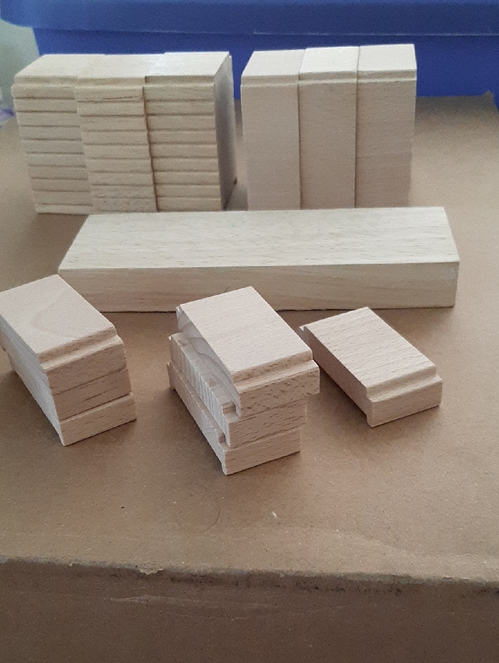 Natural Wood Train Risers